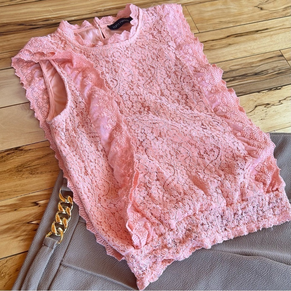LOFTY MANNER Lace Sleeveless Top Size XS - Picture 8 of 9